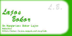 lajos bokor business card